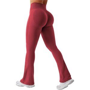 Flare Leggings Womens Workout Butt Lifting Legging 30" inseam Savvy Red